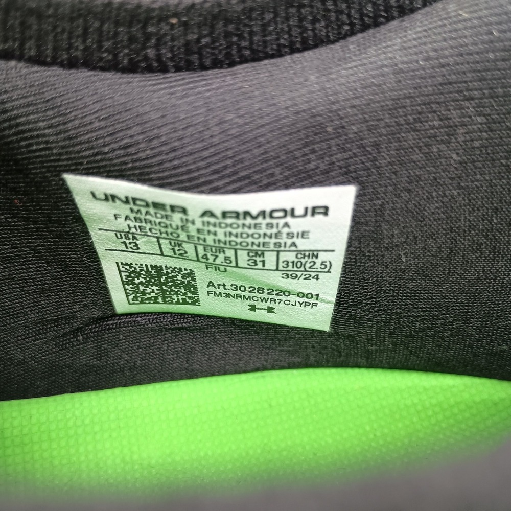 Under Armour HOVR Football Cleats Black Mens 13 - Picture 9 of 9
